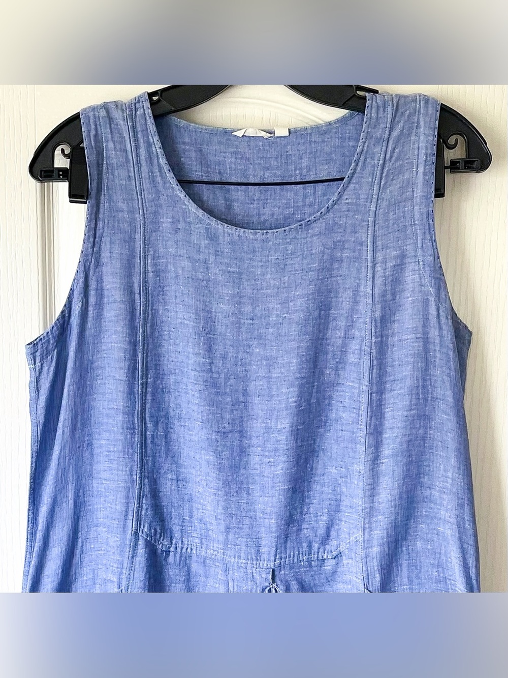 Injiri Core Khadi Tank Dress Handwoven Azure 36 GUC - Picture 4 of 7
